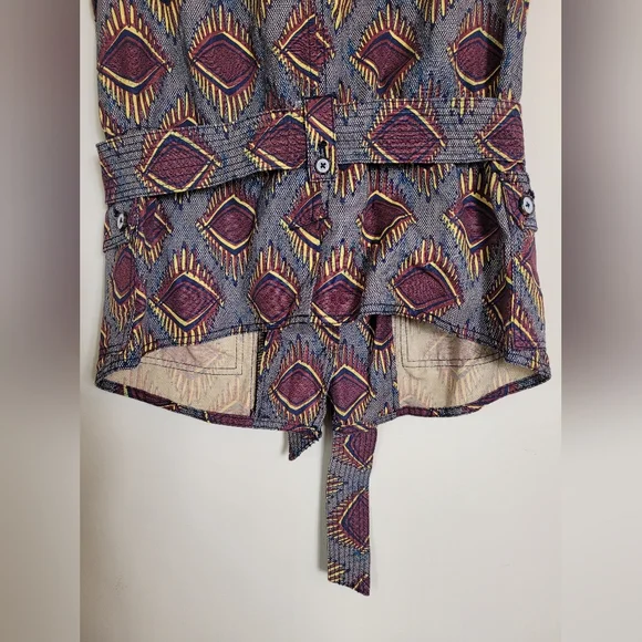 Anthropologie Eleveness Geometric Patterned Vest Medium - Picture 9 of 11